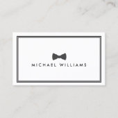 Mannen Classic Bow Stropdas Logo - Zwart en Wit Visitekaartje (Voorkant)