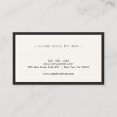 Mannen Classic Bow Stropdas Logo Zwart/Ivoor Visitekaartje (Achterkant)