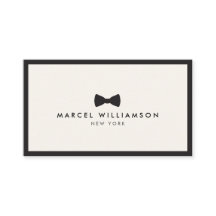 Mannen Classic Bow Stropdas Logo Zwart/Ivoor