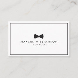 Mannen Classic Bow Stropdas Logo zwart/wit Visitekaartje