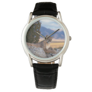 Mannen Classic Horloge/Wildlife Mountain Lion Horloge