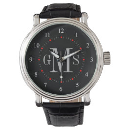 Mannen Classy Personalized Monogram Watch Horloge