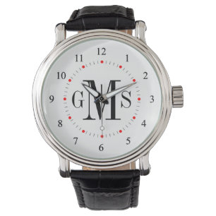 Mannen Classy Personalized Monogram Watch Horloge