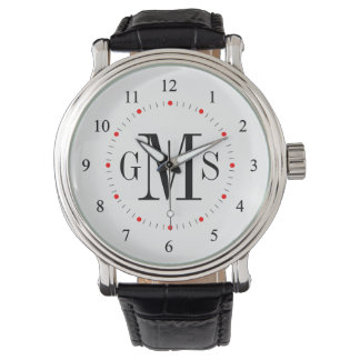Mannen Classy Personalized Monogram Watch Horloge