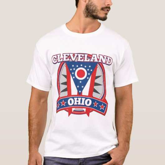 Mannen Cleveland Ohio Basic T-shirt (Voorkant)