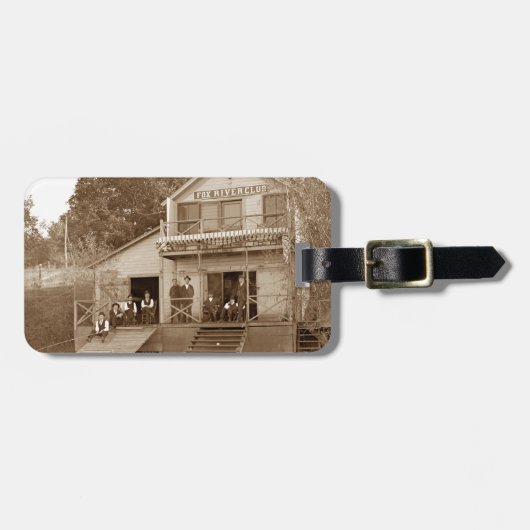 mannen Club Fox River Club van 1880 Vist Elgin Bagagelabel (Voorkant horizontaal)