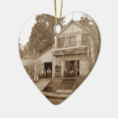 mannen Club Fox River Club van 1880 Vist Elgin Keramisch Ornament (Links)