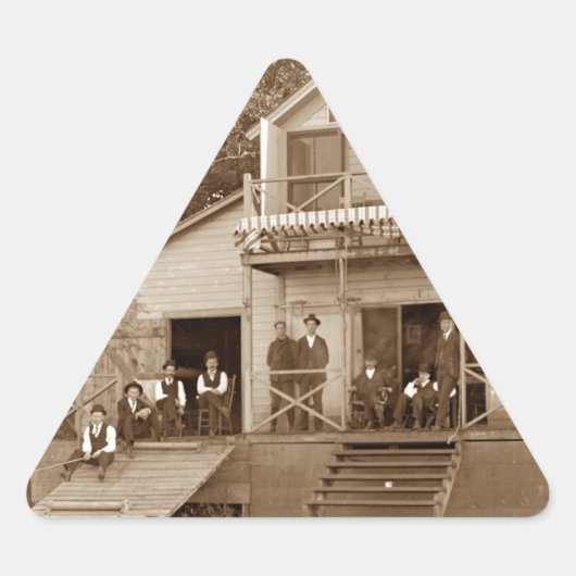 mannen Club Fox River Club van 1880 Vist Elgin Sticker (Voorkant)