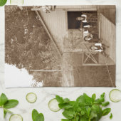 mannen Club Fox River Club van 1880 Vist Elgin Theedoek (Gevouwen)