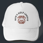 Mannen Club Golf League Logo Personaliseren Trucker Pet<br><div class="desc">Mannen Club Golf League Logo Gepersonaliseerd pet. Om het even welke ontwerpvragen,  verzenden enkel een nota door Chat of een e-mail naar charmdesignstudio@rcn.com en wij zullen verheugd zijn te helpen.</div>