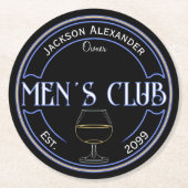 Mannen Club Man Cave Bar Papier Onderzetters (Voorkant)