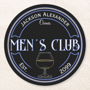 Mannen Club Man Cave Bar Papier Onderzetters