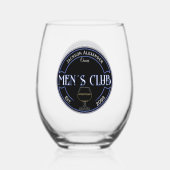 Mannen Club Man Cave Drinkware Cocktail Wijnglas Zonder Voet (Achterkant)