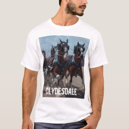 Mannen Clydesdale paard T-Shirt
