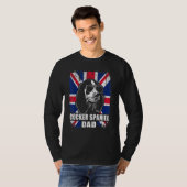 Mannen Cocker Spaniel Dad Cool Uk Flag Retro T-shirt (Voorkant volledig)