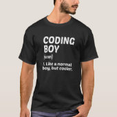 Mannen codeertjager definitie software ontwikkelaa t-shirt (Voorkant)