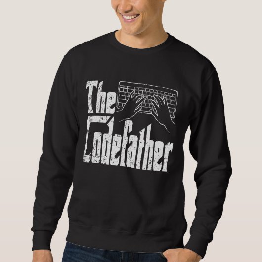 Mannen coderingsvader de codefather coder trui (Voorkant)