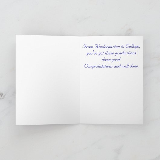 Mannen College Graduation Wenskaart Kaart (Binnen)