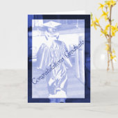 Mannen College Graduation Wenskaart Kaart (Gele Bloem)