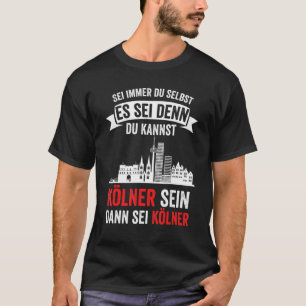 Mannen Cologne Skyline Keulen Cathedral Carnival J T-shirt
