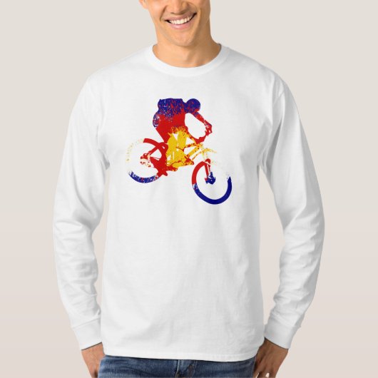 Mannen Colorado vlag mountainbiker T-shirt (Voorkant)