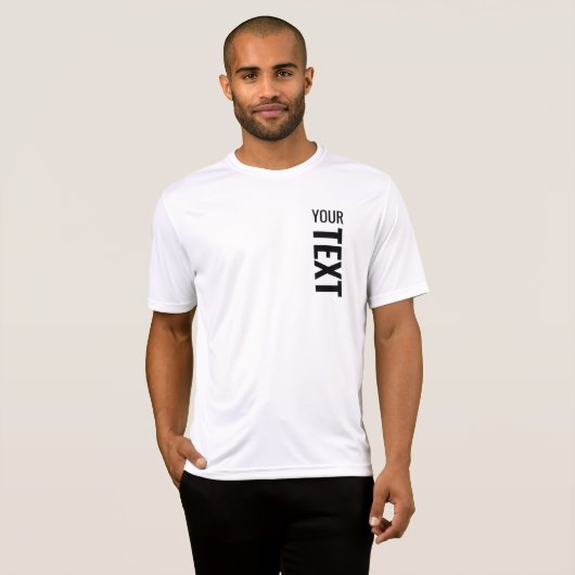 Mannen concurrent Tee Shirt voegt hier Jouw tekst  (Voorkant volledig)
