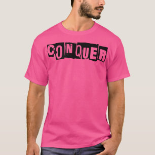 Mannen CONQUER Gym Fitness Workout Bodybuilding Mo T-shirt