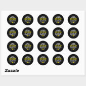 Mannen constructie grap grappige vader Humor werkn Ronde Sticker (Vel)