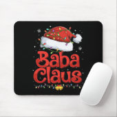 Mannen Cool Baba Claus Met Kerstmuts Kerstmis Lich Muismat (Met muis)