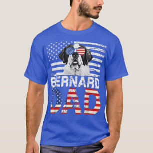 Mannen Cool Bernard Dad USA Flag Patriotic Fathers T-shirt