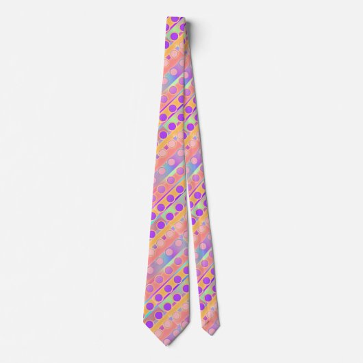 MANNEN COOL CIRCLES DESIGN NECKTIE STROPDAS (Voorkant)