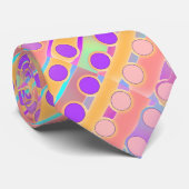MANNEN COOL CIRCLES DESIGN NECKTIE STROPDAS (Opgerold)