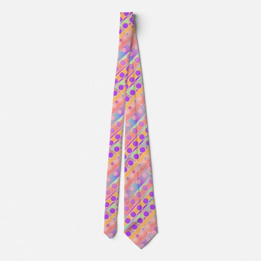 MANNEN COOL CIRCLES DESIGN NECKTIE STROPDAS (Achterkant)