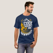 Mannen Cool Grandpas Ride Snowmobiles Gift Funny T-shirt (Voorkant volledig)