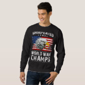 Mannen Cool Grumpy Oude Veteraan World War Champs Trui (Voorkant volledig)