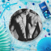 Mannen Cool Kunst Tekening Mannelijke Bodybuilding Papieren Bordje (Feest)