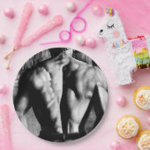 Mannen Cool Kunst Tekening Mannelijke Bodybuilding Papieren Bordje (Feest)