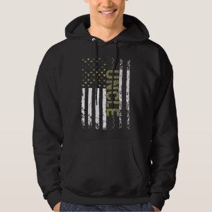 Mannen Cool oom American Patriotic Usa Vlag Vader Hoodie