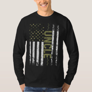 Mannen Cool oom American Patriotic Usa Vlag Vader T-shirt