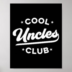 Mannen Cool Ooms Club Retro Beste Oom Ooit Grappig Poster