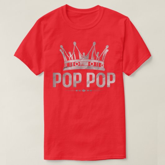 Mannen Cool Pop pop King Crown American Patriotic T-shirt (Design voorkant)