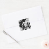 Mannen Cool Sexy Masculine Westerne Cowboy Cute Hu Vierkante Sticker (Envelop)