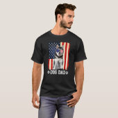 Mannen Cool Siberian Husky Dog Dad American Flag T-shirt (Voorkant volledig)