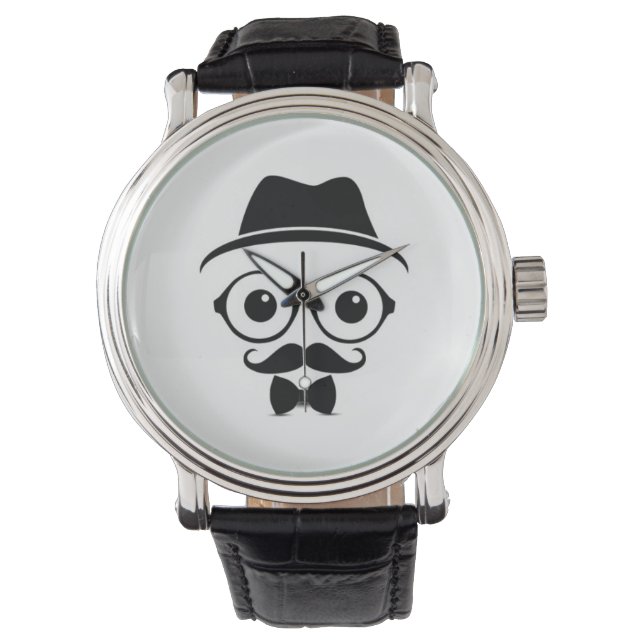 Mannen Cool Trendy Hipster Guy Watch Horloge (Voorkant)