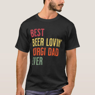Mannen Corgi Best Beer Loving Corgi Pap Ever T-shirt
