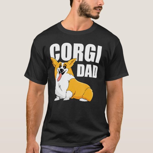 Mannen Corgi Dad Pembroke Welsh Corgi Graphic T-shirt (Voorkant)