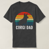 Mannen Corgi Dad Retro  Welsh Corgi T-shirt (Design voorkant)