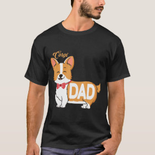 Mannen Corgi Dad T T-shirt