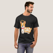 Mannen Corgi Dad T T-shirt (Voorkant volledig)