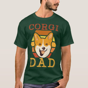 Mannen Corgi Dog Puppies Corgi Dad T-shirt